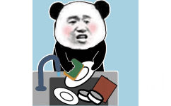 熊猫头洗碗 GIF 动图表情包