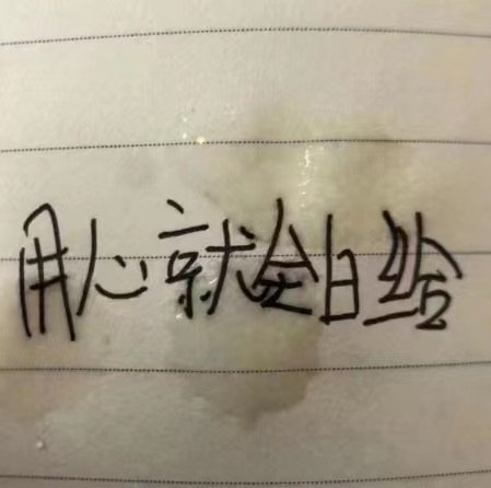 用心就好白给 手写字体表情包