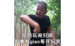 玩归玩闹归闹，别拿我 giao哥开玩笑 - 阿giao表情包走一波