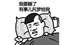 我要睡了有事儿托梦给我