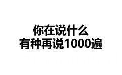 你在说什么，有种再说1000遍 - 文字表情，简单粗暴