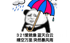 321爱就像蓝天白云晴空万里突然暴风雨 - 熊猫头斗图表情包精选​