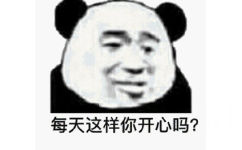 每天这样你开心吗 熊猫头表情包