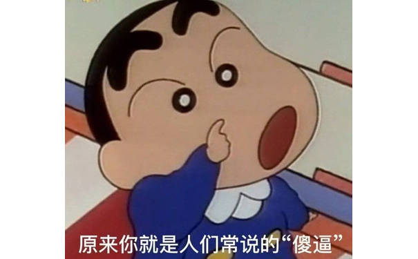 原来你就是人们常说的傻逼（蜡笔小新）