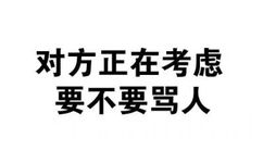 对方正在考虑要不要骂人 - 一组纯文字斗图表情包