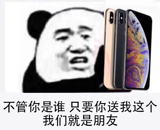 不管你是谁只要你送我这个我们就是朋友 - iphone XS表情包系列