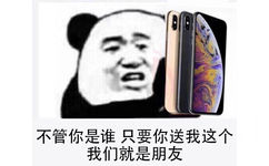 不管你是谁只要你送我这个我们就是朋友 - iphone XS表情包系列