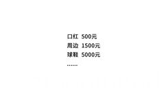 口红 500元 周边1500元 球鞋5000元 - 我最近的消费状态