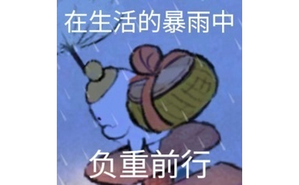 在生活的暴雨中负重前行