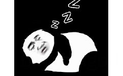 熊猫头睡觉动图