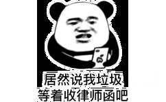 居然说我垃圾等着收律师函吧(熊猫头表情包)