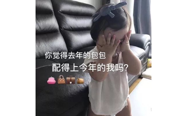 你觉得去年的包包配得上今年的我吗?(罗熙表情包)