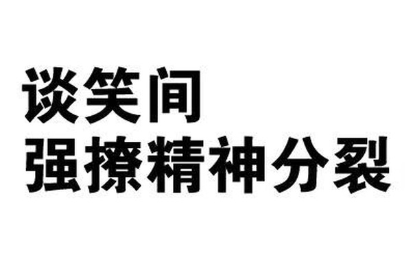 谈笑间，强撩精神分裂 - 无知草民闭嘴（文字表情包）