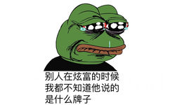 别人在炫富的时候，我都不知道他说的是什么牌子！ - 真的太穷了（sadfrog）