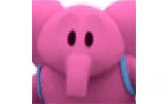 粉色小象眨眼动图表情包