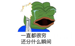 一直都很穷，还分什么瞬间 - 真的太穷了（sadfrog）