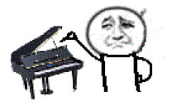 弹钢琴 - 演奏乐器高糊小表情 GIF