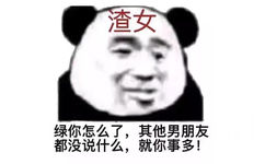 渣女绿你怎么了,其他男朋友都没说什么,就你事多!