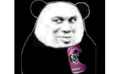 熊猫头喝芬达饮料表情包