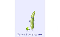 豆豆踢球（beans football man） - 创意蔬菜水果GIF动画