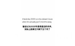 It feels like 2020is in the distant future when it ' s actually just 5 months away 曾经以为2020年是很遥远的未来,实际上距离它只剩下五个月了