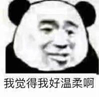 我觉得我好温柔啊(熊猫头表情包)