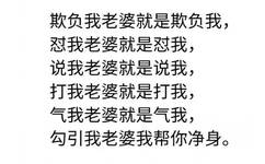 欺负我老婆就是欺负我，怼我老婆就是怼我，说我老婆就是说我，打我老婆就是打我，气我老婆就是气我，勾引我老婆我帮你净身 - 妻奴专用表情