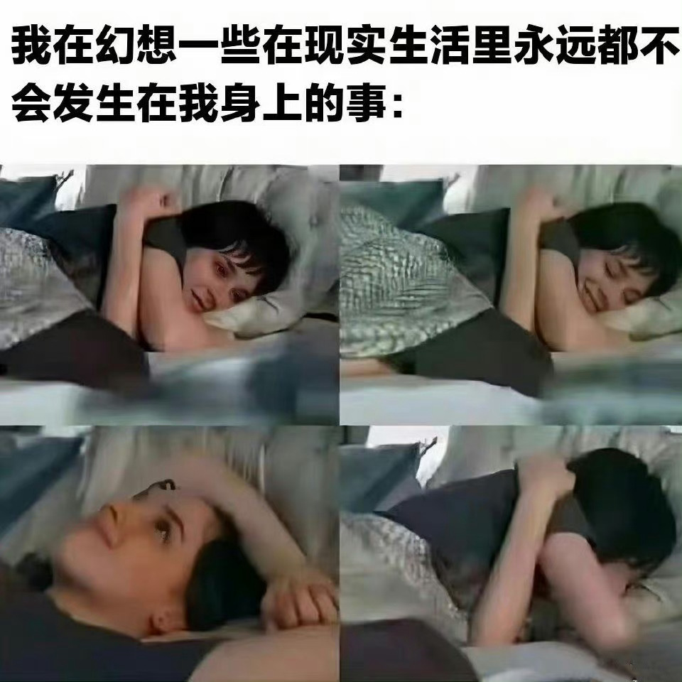 我在幻想一些在现实生活里永远都不会发生在我身上的事： - 一些meme梗图表情包