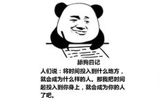 舔狗日记：人们说：将时间投入到什么地方，就会成为什么样的人。那我把时间起投入到你身上，就会成为你的人了吧。