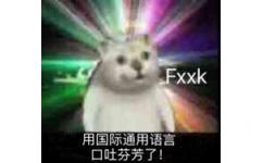 Fxxk用国际通用语言口吐芬芳了! - 憨憨猫 魔性MUR猫表情包