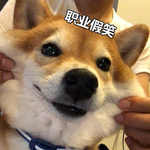 √职业假笑 - 一组柴犬表情包