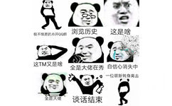 极不情愿的开点 QQ 群，浏览历史，这是啥，这 TM 又是啥，全是大佬在秀，自信心消失中，全是大佬，谈话结束 一位萌新转身离去 - 熊猫头斗图表情包精选