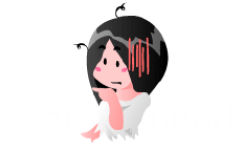 尴尬 - 贞子卡通版QQ表情包