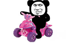 熊猫头骑车表情包