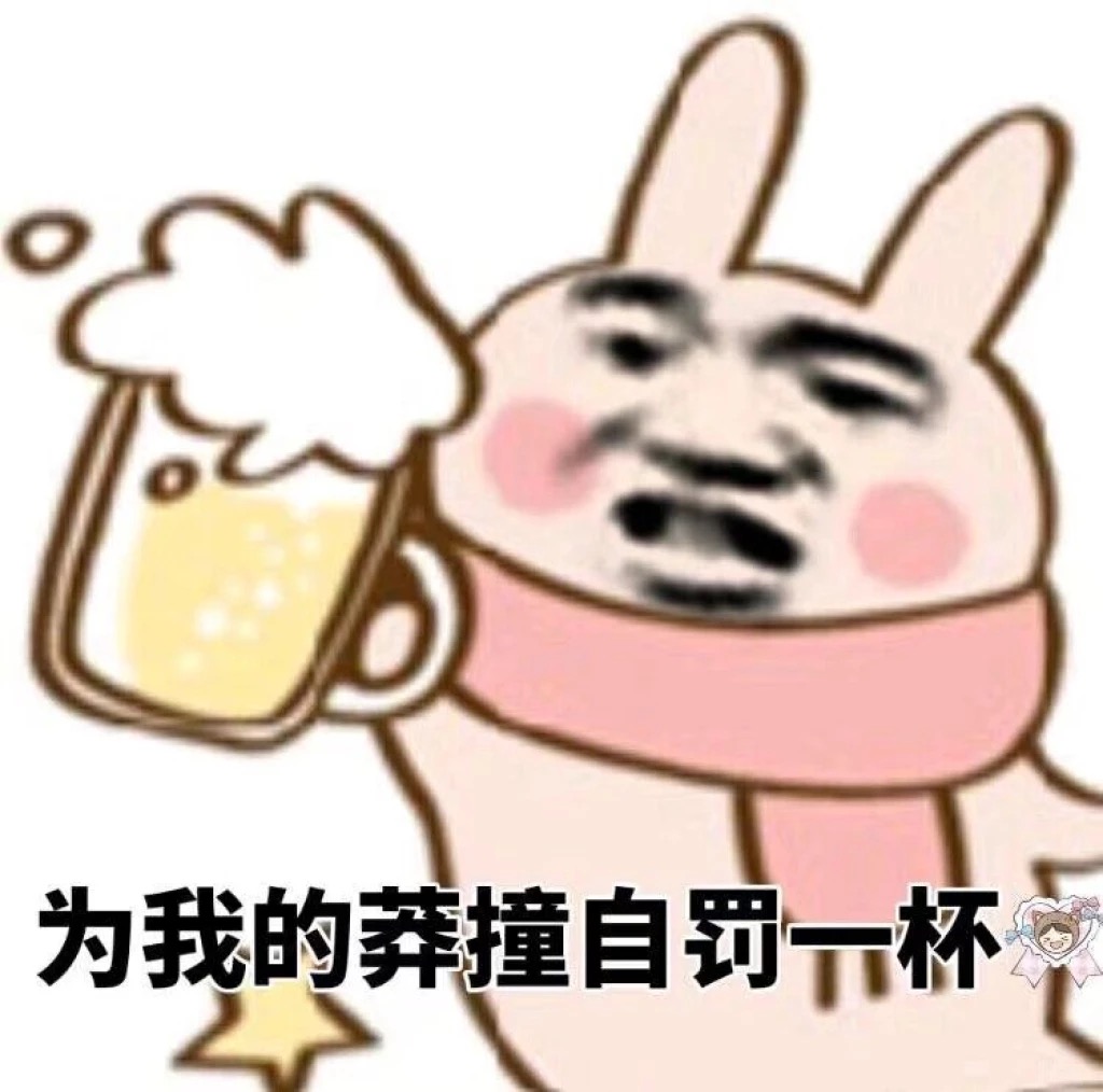 为我的莽撞自罚一杯