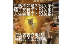 取食C口L一E生活不如意？没关系脑子瓦特了？没关系人生完蛋了？没关系抵达麦麦充电站！为我的人生充满电！！！(麦门表情包)