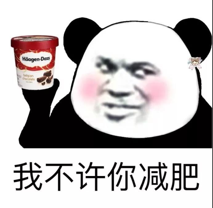 haagen-dars我不许你减肥(熊猫头手捧哈根达斯冰淇淋) - 我不许你减肥 ​