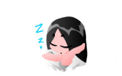 睡觉 - 贞子卡通版QQ表情包