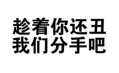 趁着你还丑，我们分手吧 - 你很有想法，愿你早日醒来（文字装逼表情）