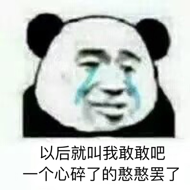 以后就叫我敢敢吧 一个心碎了的憨憨罢了（流泪熊猫头）