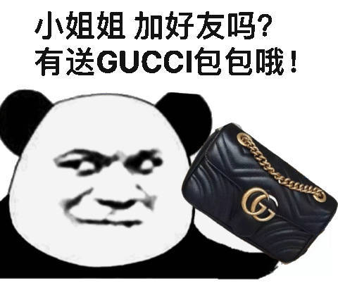 小姐姐加好友吗?有送GUCC包包哦!