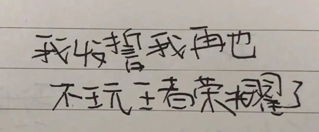 我我再也不玩元者荣了 - 小学生字体表情包