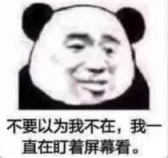 不要以为我不在,我一直在盯着屏幕看。