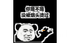 你是不是没被烟头烫过(熊猫头熄烟动图)