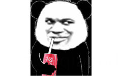 熊猫头喝可口可乐