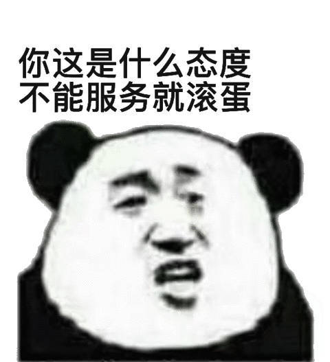 你这是什么态度，不能服务就滚蛋（熊猫头表情包）