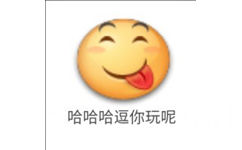 哈哈哈逗你玩呢 - 笑脸emoji表情包