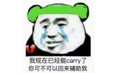 我现在已经能carry 了你可不可以回来辅助我