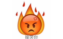 操哭你（愤怒） - emoji 表达文字