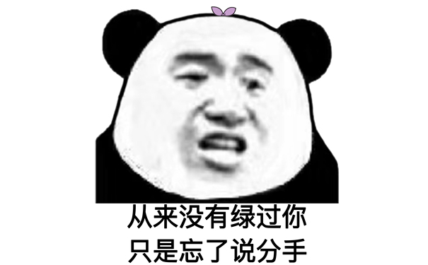 从来没有绿过你，只是忘了说分手（熊猫头）